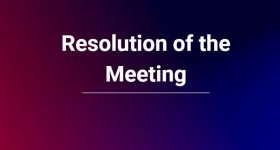Resolution of the meeting